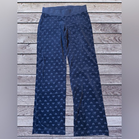 Juicy Couture Pants - Juicy Couture Women’s Embossed Heart Pattern Velour Track Pants Size Small Y2K